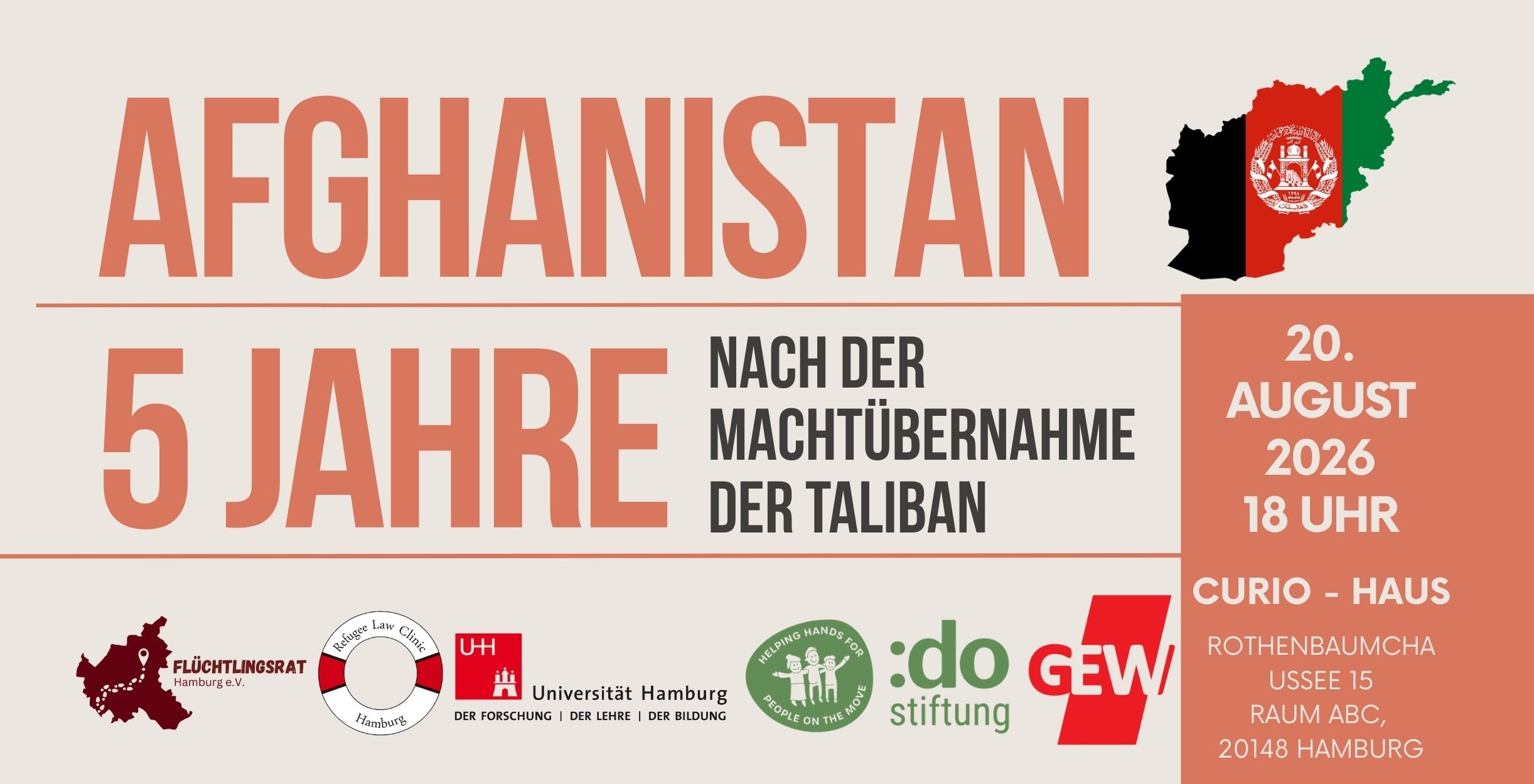 Einladung: 20.08.26: Afghanistan – 5 Jahre nach der Machtübernahme der Taliban