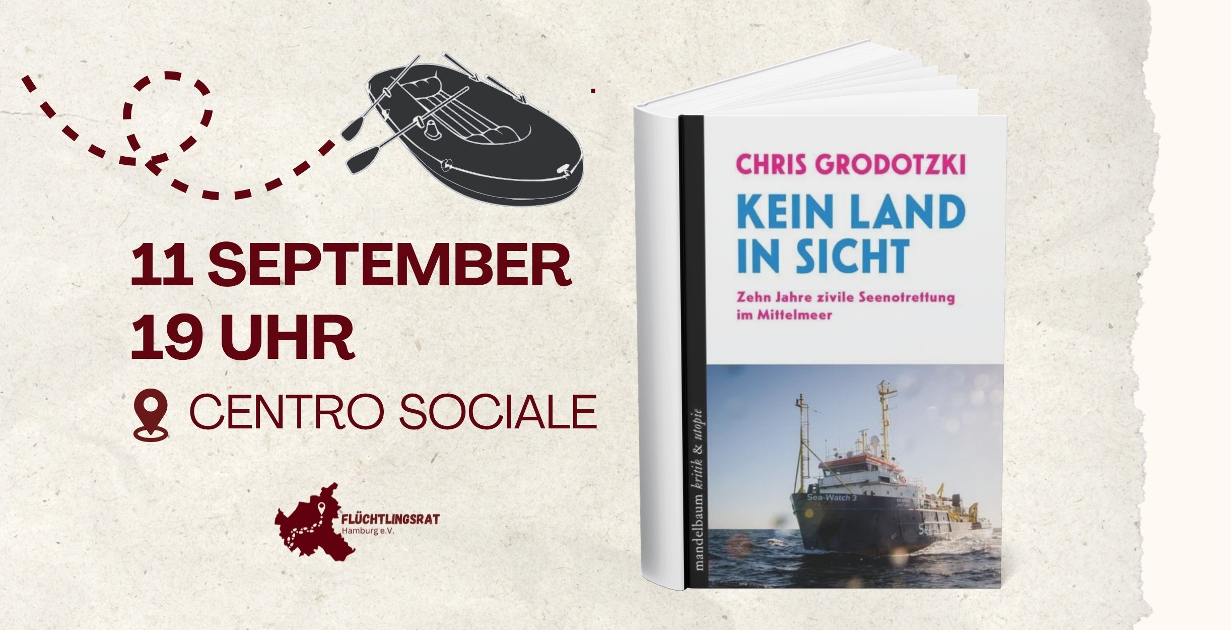 Lesung mit Chris Grodotzki: Kein Land in Sicht